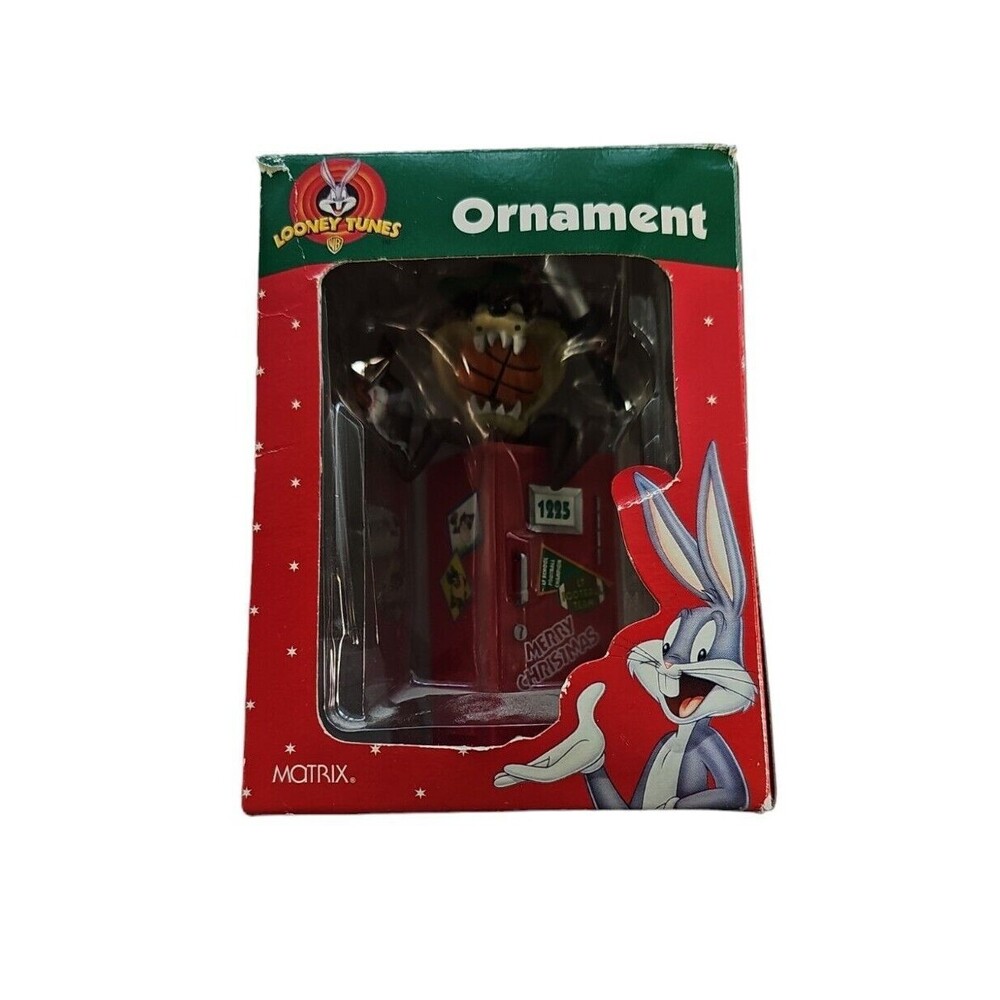 Vintage Taz Devil Basketball Locker Room Looney Tunes Matrix 1998 Ornament